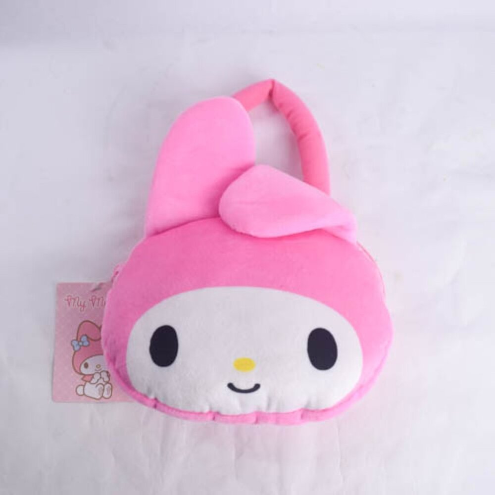 Sanrio My Melody Bright Pink Soft Plush Zip Mini Small Purse Bag Children Kids
